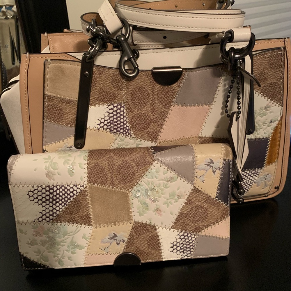 Coach patchwork dreamer purse and wallet